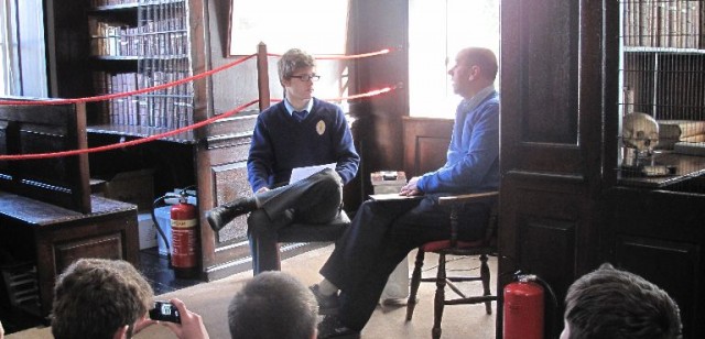 Today we welcomed transition year students from St. Patrick’s Cathedral Grammar School, who came to film the library and some of its printed contents for a project they are completing...
