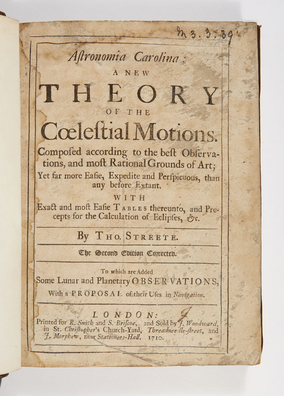 Title page of "Astronomia Carolina"