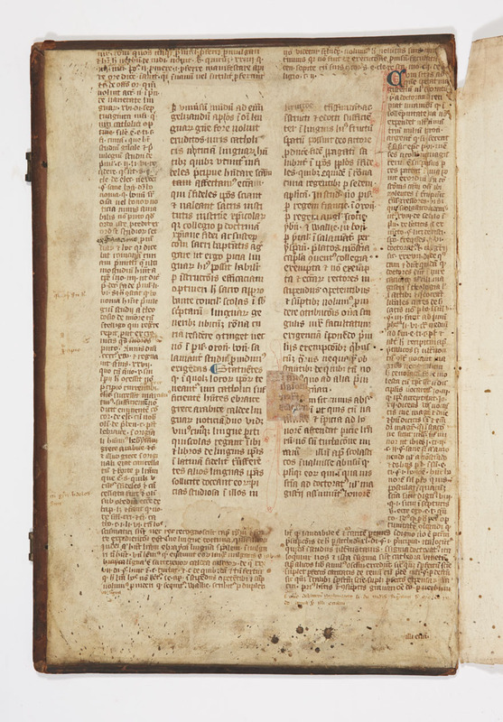 Second fragment of a manuscript inserted into the binding