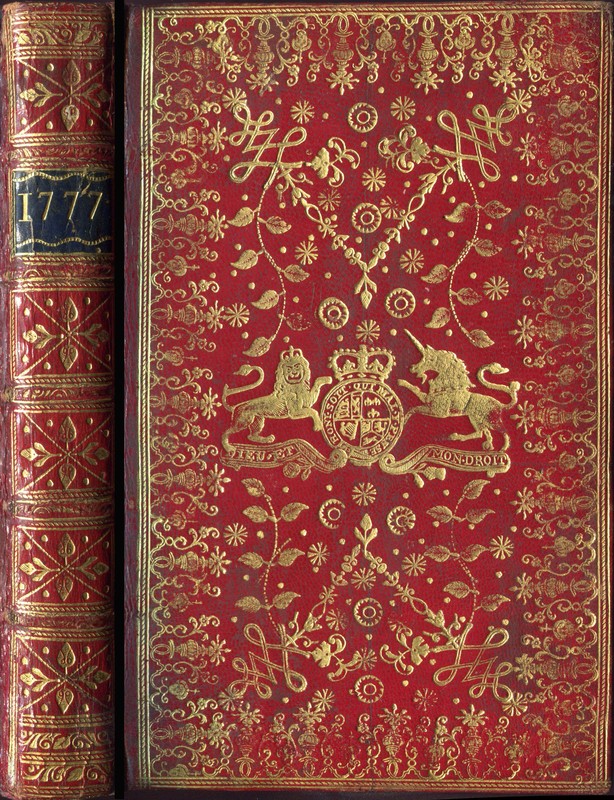 10 1777 D Watson's Double Almanack front & spine 160 mm completee _1.jpg
