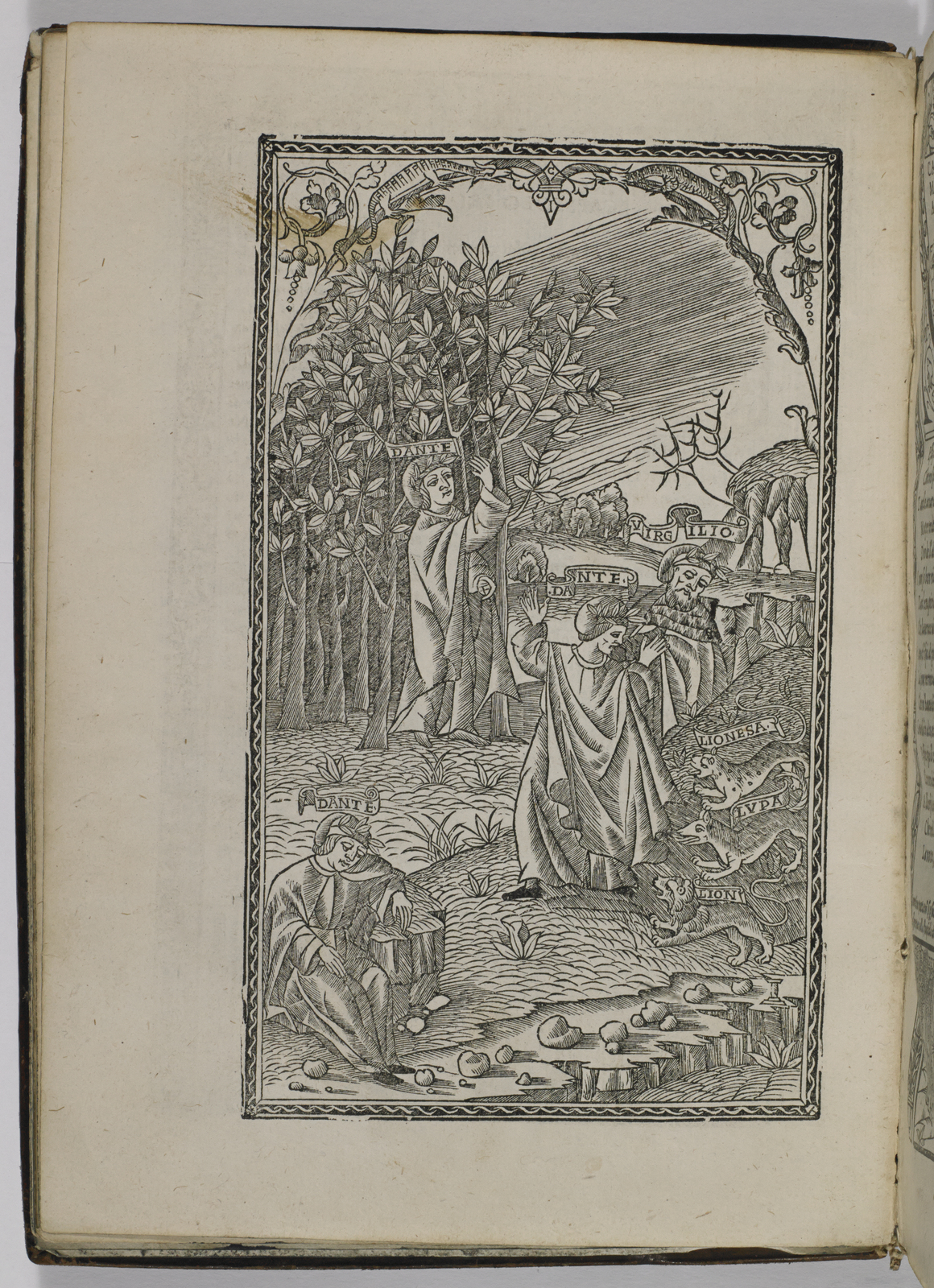 Woodcut from Dante Alighieri's Opera del divino poeta Dante